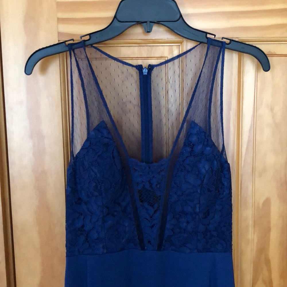 Navy blue prom dress worn once